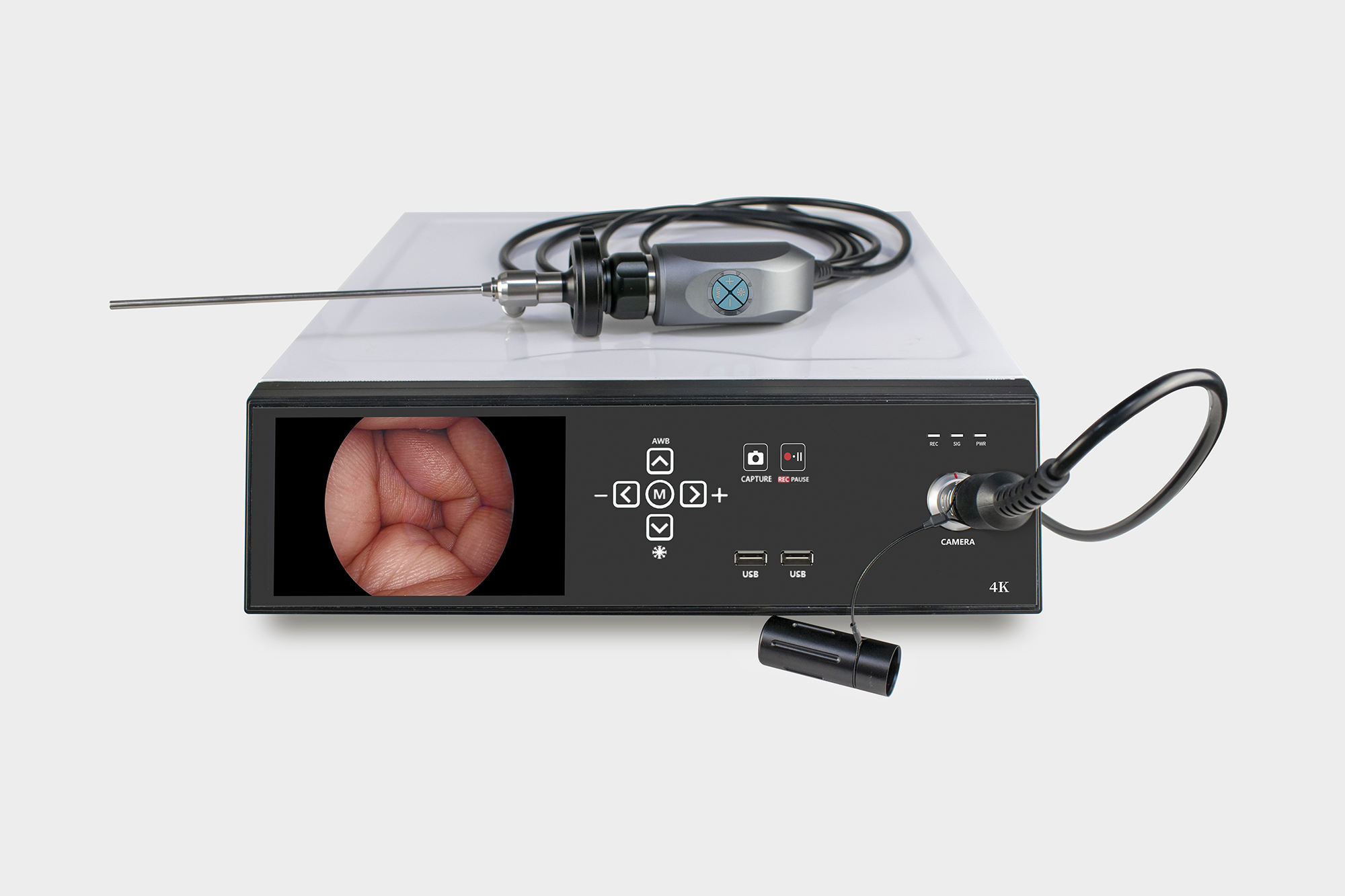 4K UHD Video Endoscope System Laparoscopy Camera For Rigid Endoscopy With USB Record