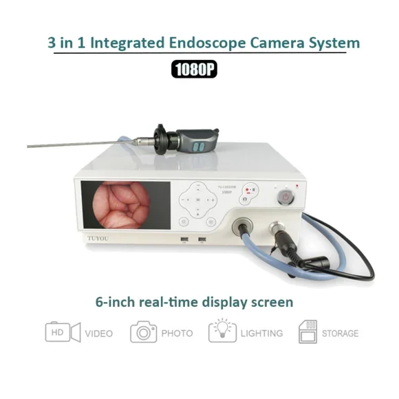 Full HD Video Record Medical Endoscope Camera For Rigid Surgical Arthroscopy Gynecology With Endoscopy Light Source