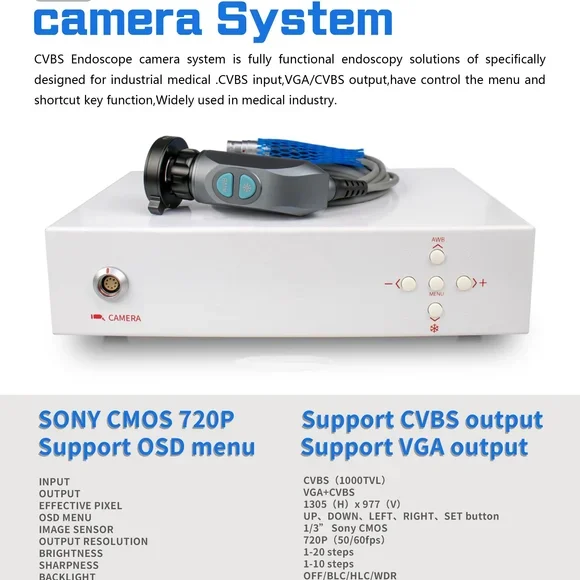 SD 720p Coms Medical Endoscope Camera Endoscope Imaging System