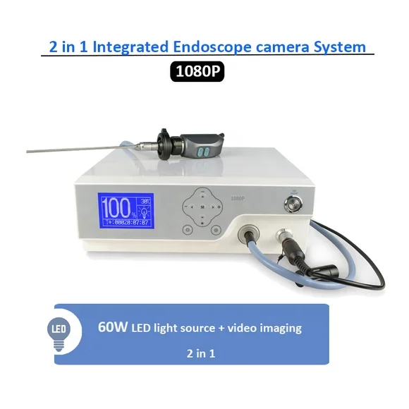 1080p Full HD Video Medical Endoscope Camera System With Light Source For Laparoscopy Surgery