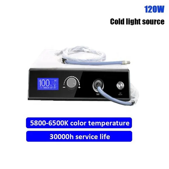 120W Endoscopy Surgery Led Medical Cold Light Source With Optical Fiber Cable